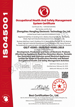 職業(yè)健康安全管理體系認(rèn)證證書(shū)